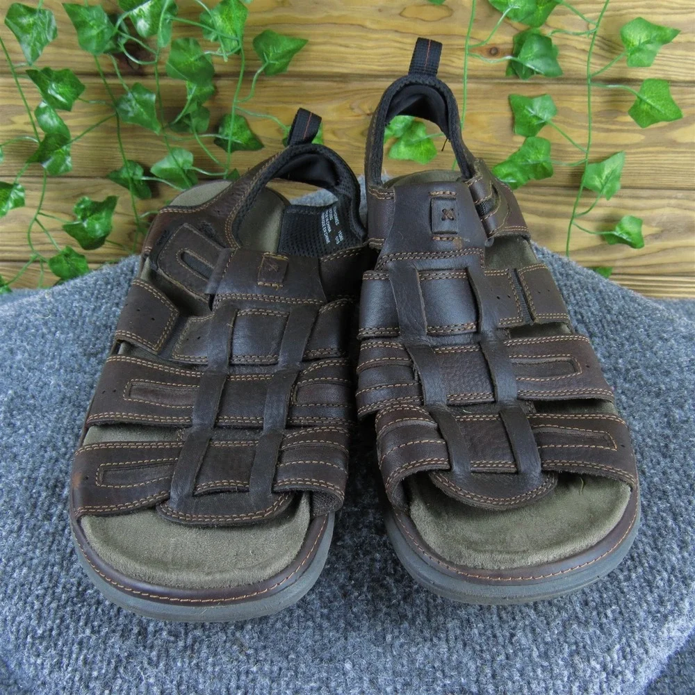Clarks Men  Fisherman Brown Leather Size‎ 12 Wide  Used 2025